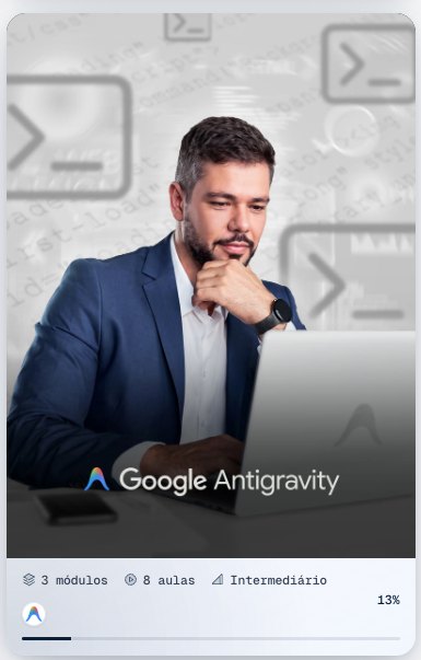 Formação Google Antigravity · 3 módulos, 8 aulas